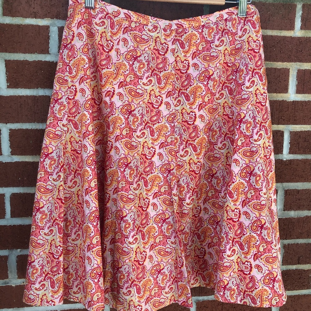 Villager paisley cotton voile skirt